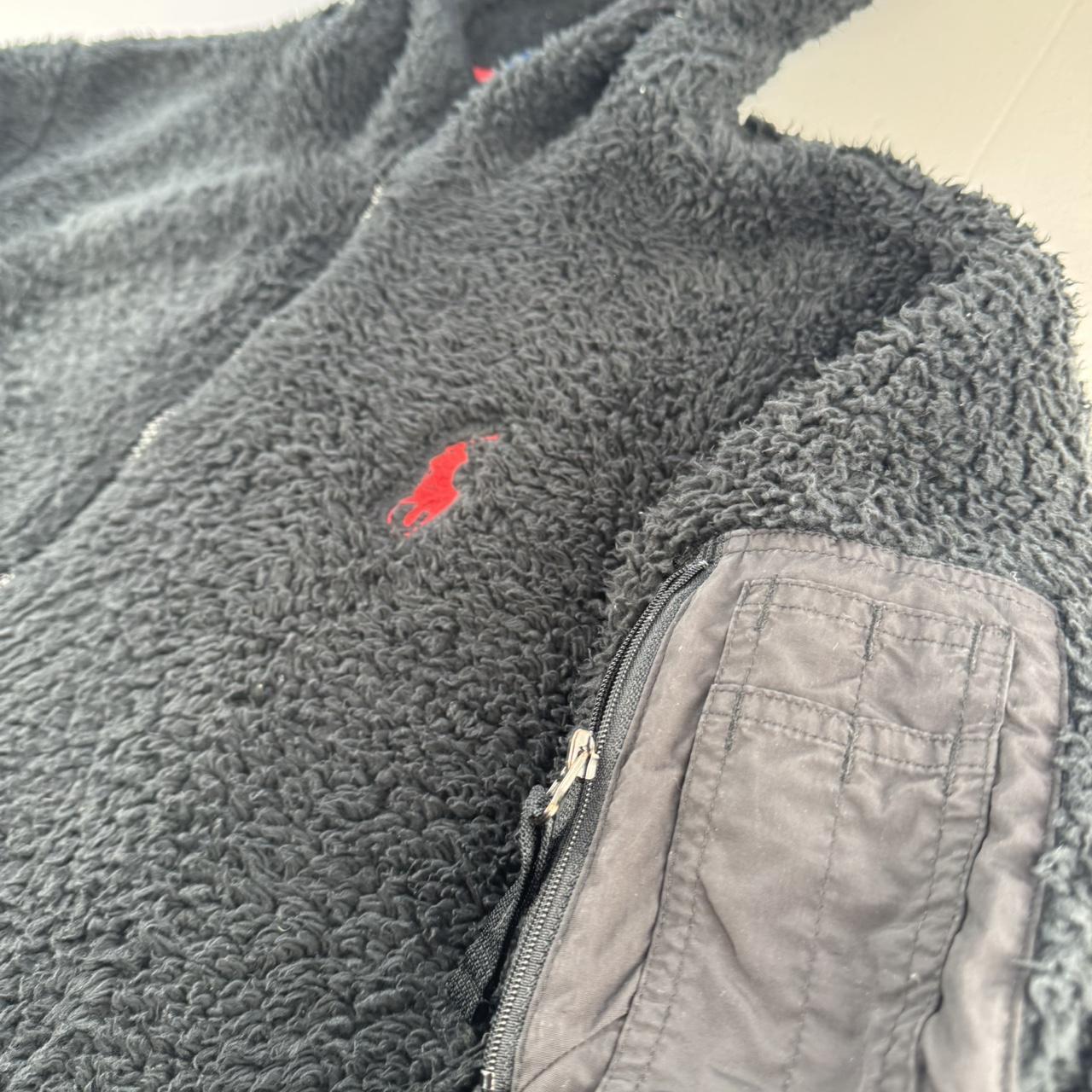 Modern Polo Ralph Lauren Red Pony Sherpa High Neck Fleece Jacket XL
