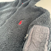 Modern Polo Ralph Lauren Red Pony Sherpa High Neck Fleece Jacket XL
