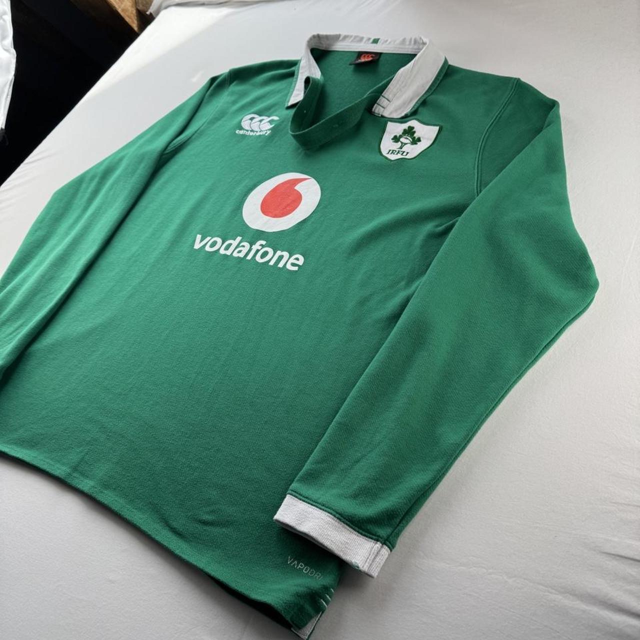 Canterbury Ireland Rugby Long Sleeve Rugby Polo Shirt L