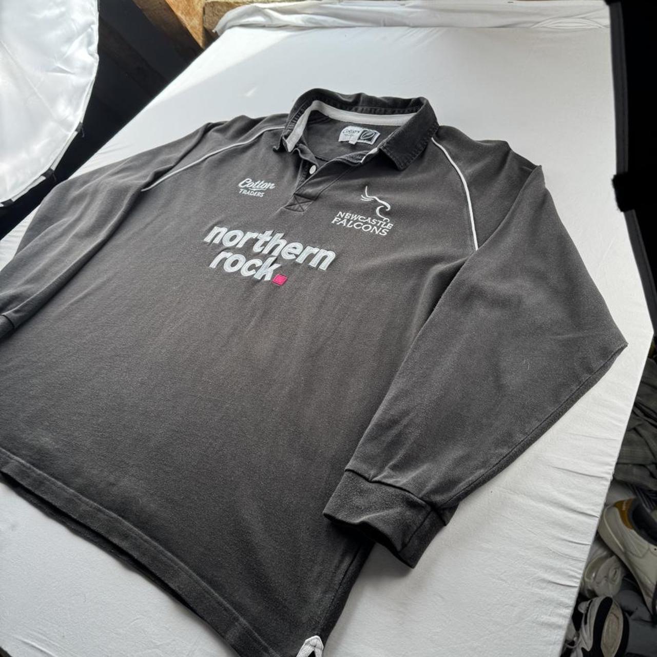 Newcastle Falcons Early 2000s Cotton Traders Rugby Polo Shirt XXXL