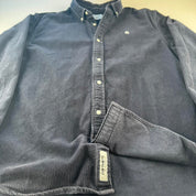 Navy Carhartt WIP Long Sleeve Madison Corduroy Button Down Shirt L