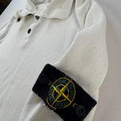 Early 2000s White Stone Island Knitted Jumper L