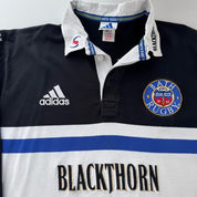 Immaculate 1998 Bath Adidas Rugby Polo Shirt L