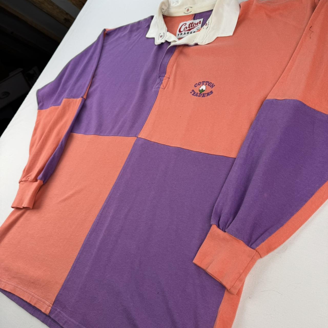 1990s Cotton Traders Embroidered Rugby Polo L