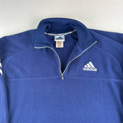 Early 2000s Adidas Embroidered Quarter Zip Fleece S