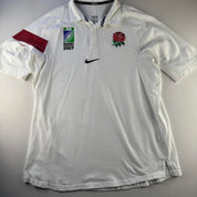 Nike England Rugby World Cup 2007 Players FIt Rugby Polo Shirt XXL