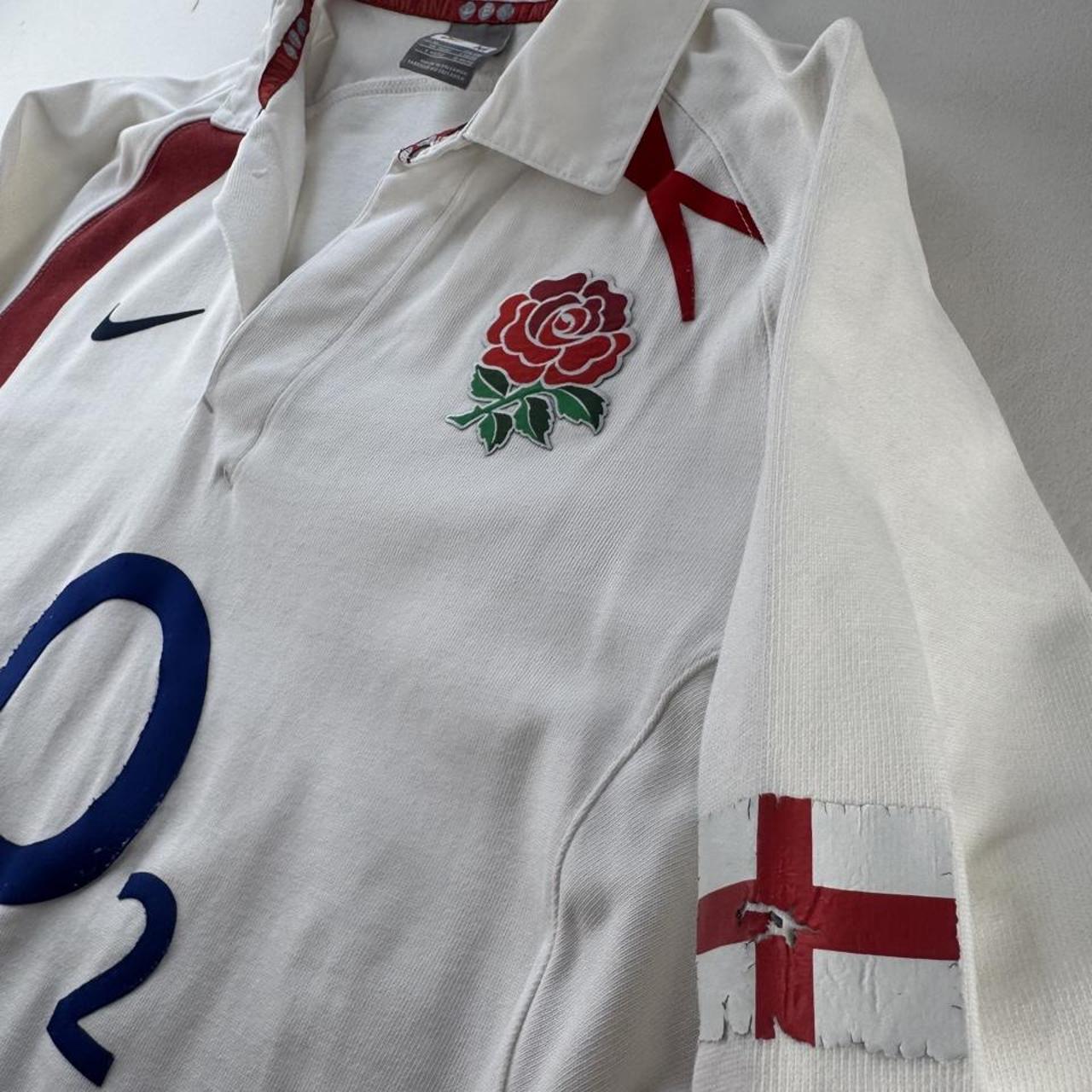 2007 Nike England Rugby Long Sleeve Rugby Polo M