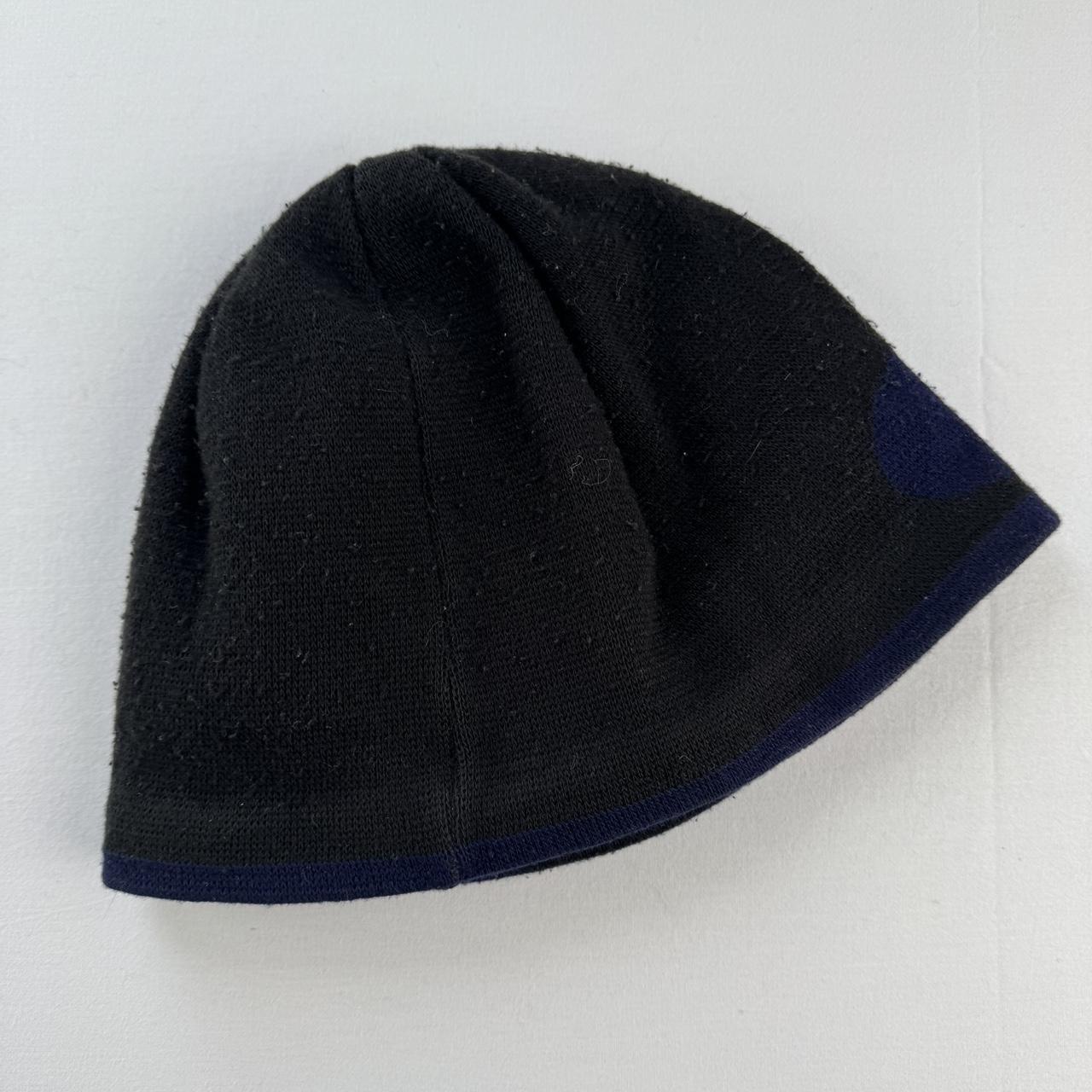 Y2k Fleece Lined Embroidered Oakley Beanie with Blue Logo
