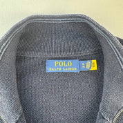 Polo Ralph Lauren Navy Pima Cotton Quarter Zip Jumper XL