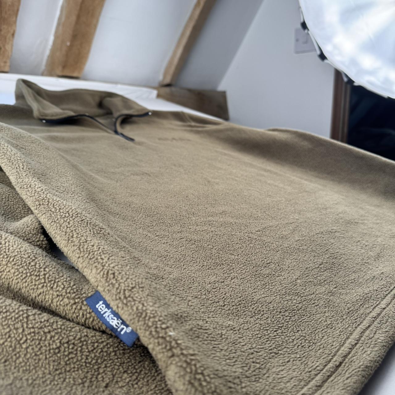 Quiksilver 2000s Embroidered Quarter Zip Khaki Fleece XL