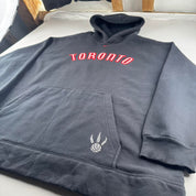 Rare Late 1990s Nike Toronto Raptors Thick Oversized Heavyweight Embroidered Centre Swoosh Hoodie