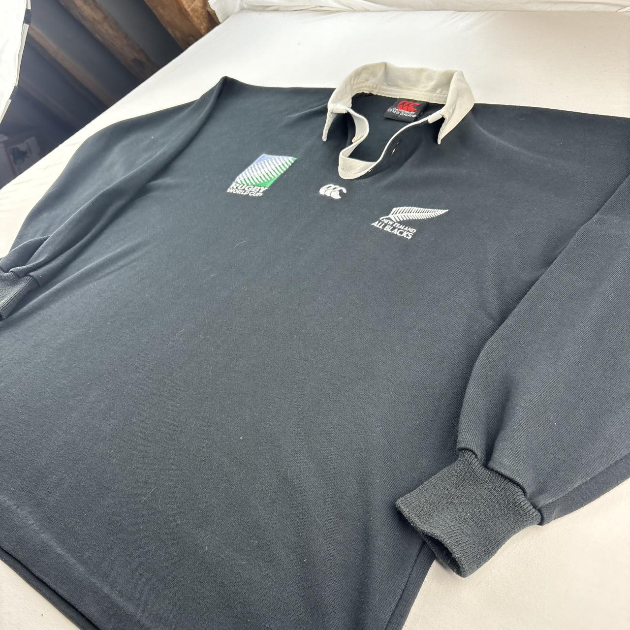 Rare 1995 Canterbury Rugby World Cup New Zealand All Blacks Polo L