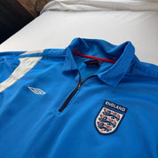 Rare 2004-06 England Umbro 1/4 Quarter Zip Training T Shirt M