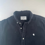 Black Carhartt WIP Long Sleeve Madison Corduroy Button Down Shirt L