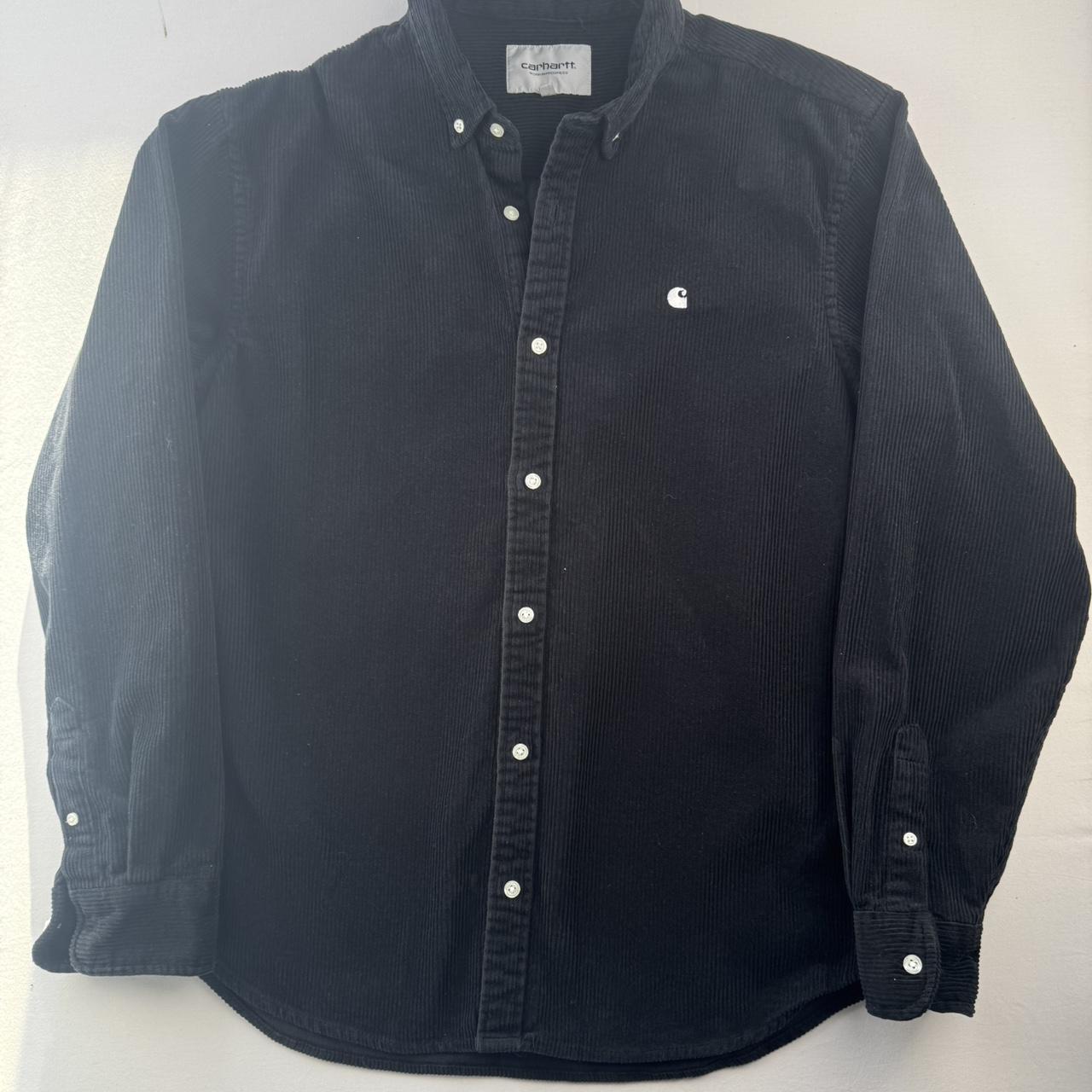 Black Carhartt WIP Long Sleeve Madison Corduroy Button Down Shirt L