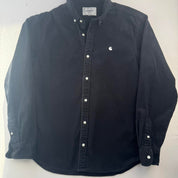 Black Carhartt WIP Long Sleeve Madison Corduroy Button Down Shirt L