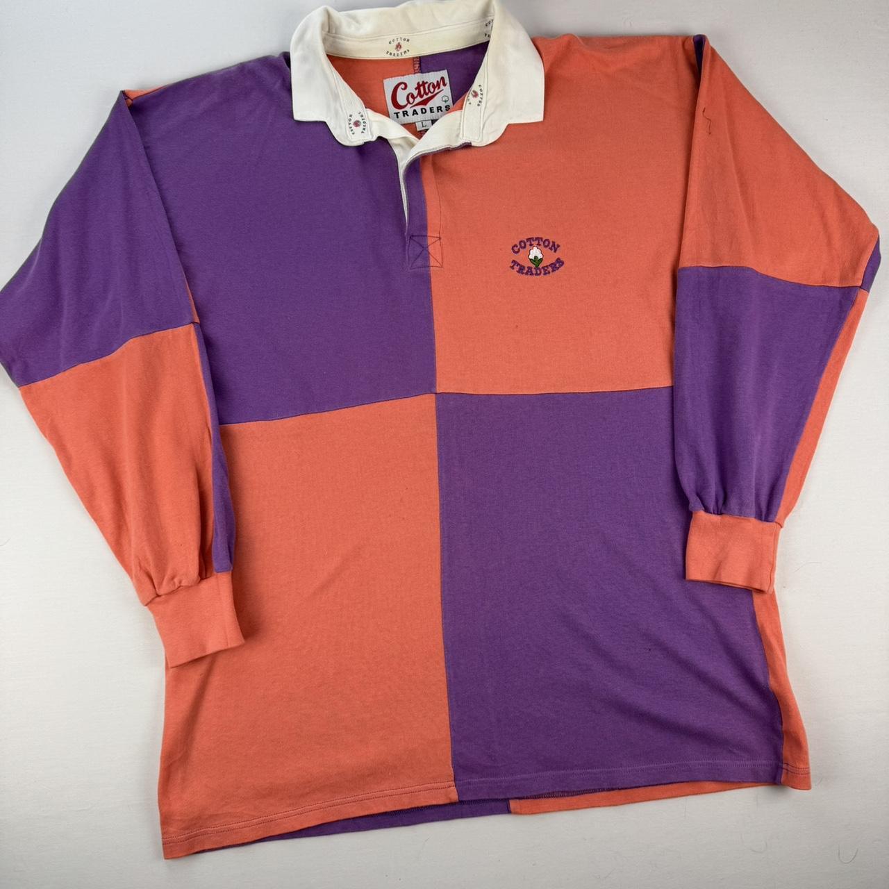 1990s Cotton Traders Embroidered Rugby Polo L