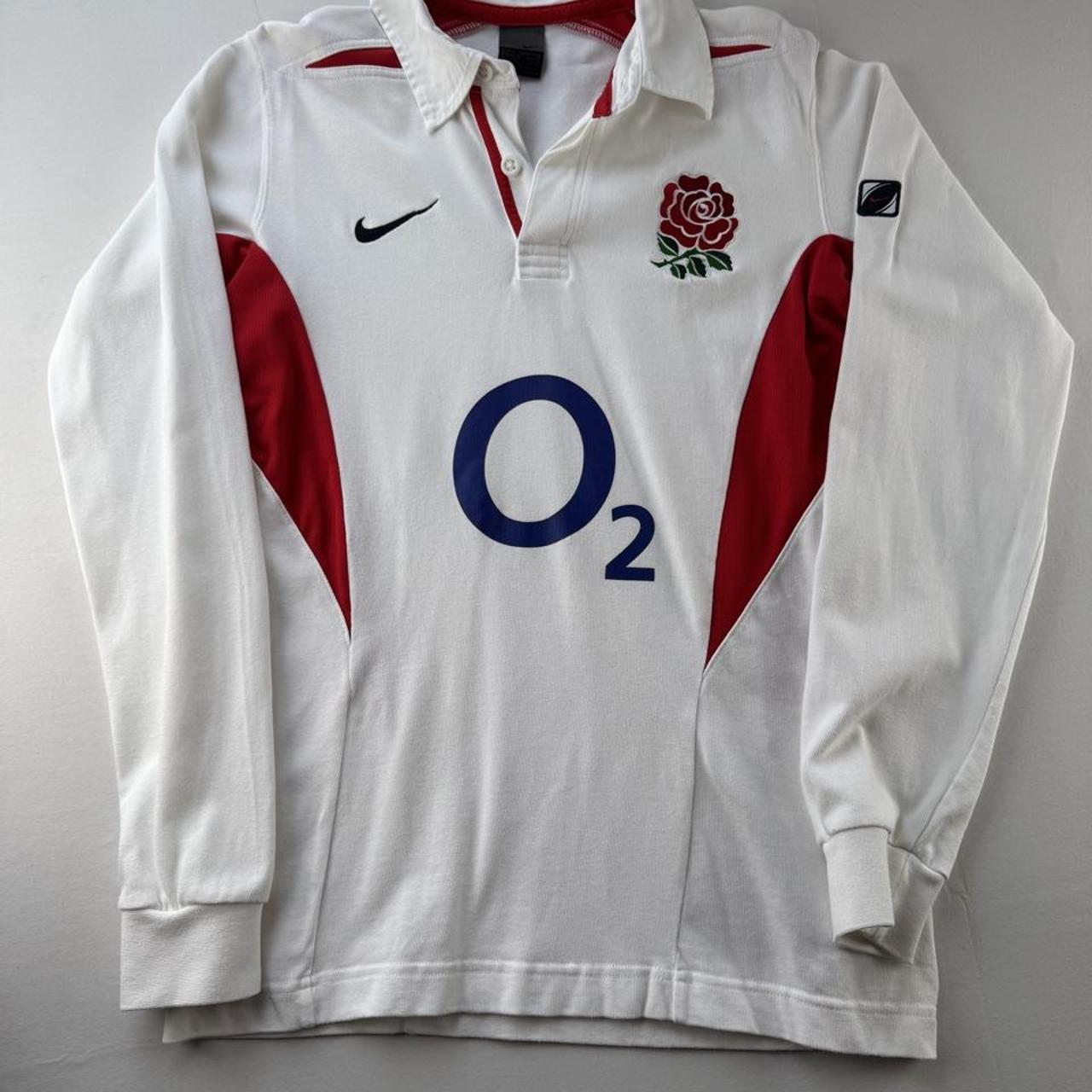2003 England Rugby Home Long Sleeve Rugby Polo S