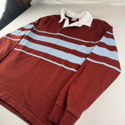 Levi's Embroidered Spellout Striped Rugby Polo Shirt M