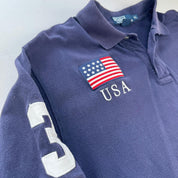Polo By Ralph Lauren Rugby Shirt in Navy Size XL
