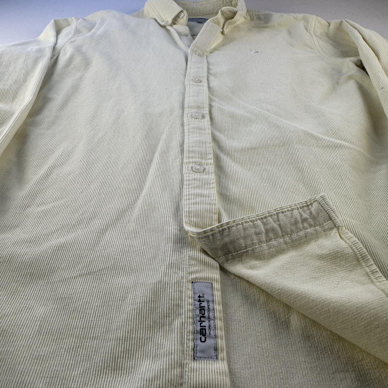 Yellow Carhartt WIP Long Sleeve Madison Corduroy Button Down Shirt L