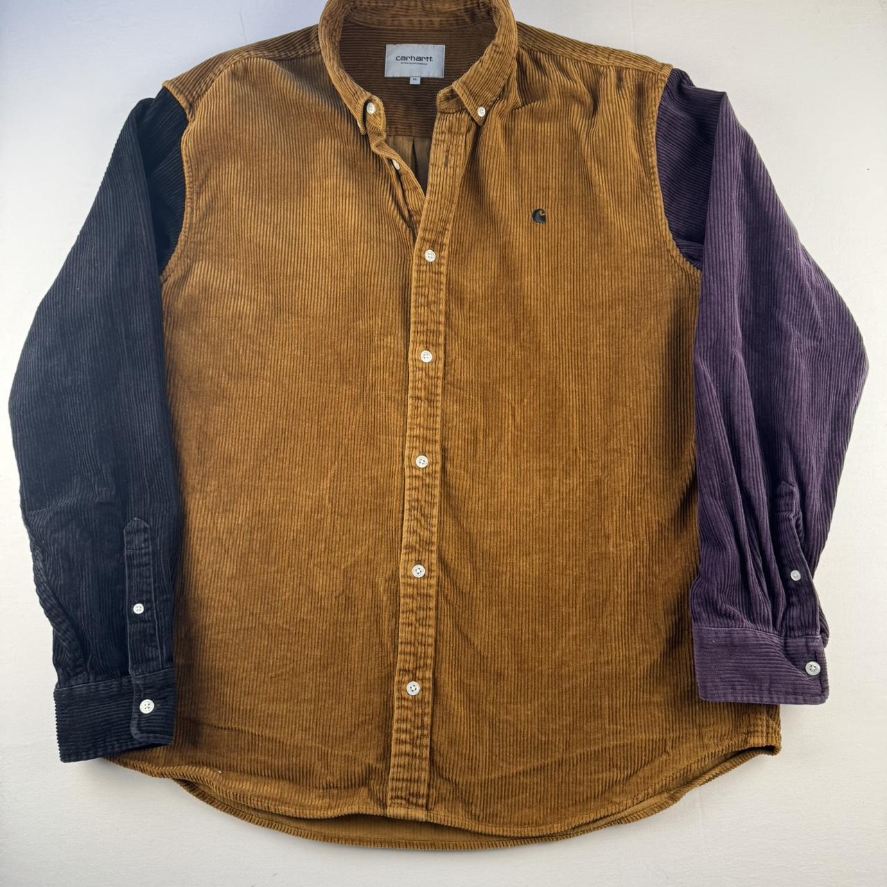Tricolour Carhartt WIP Long Sleeve Madison Corduroy Button Down Shirt XL