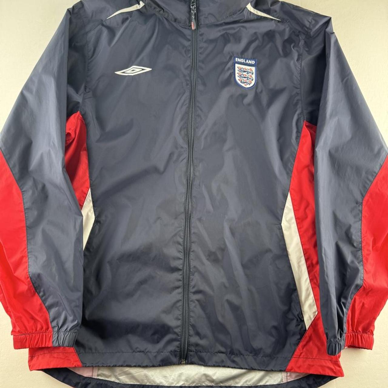 Umbro England Early 2000s Training Hooded Shell Track Jacket