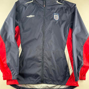 Umbro England Early 2000s Training Hooded Shell Track Jacket