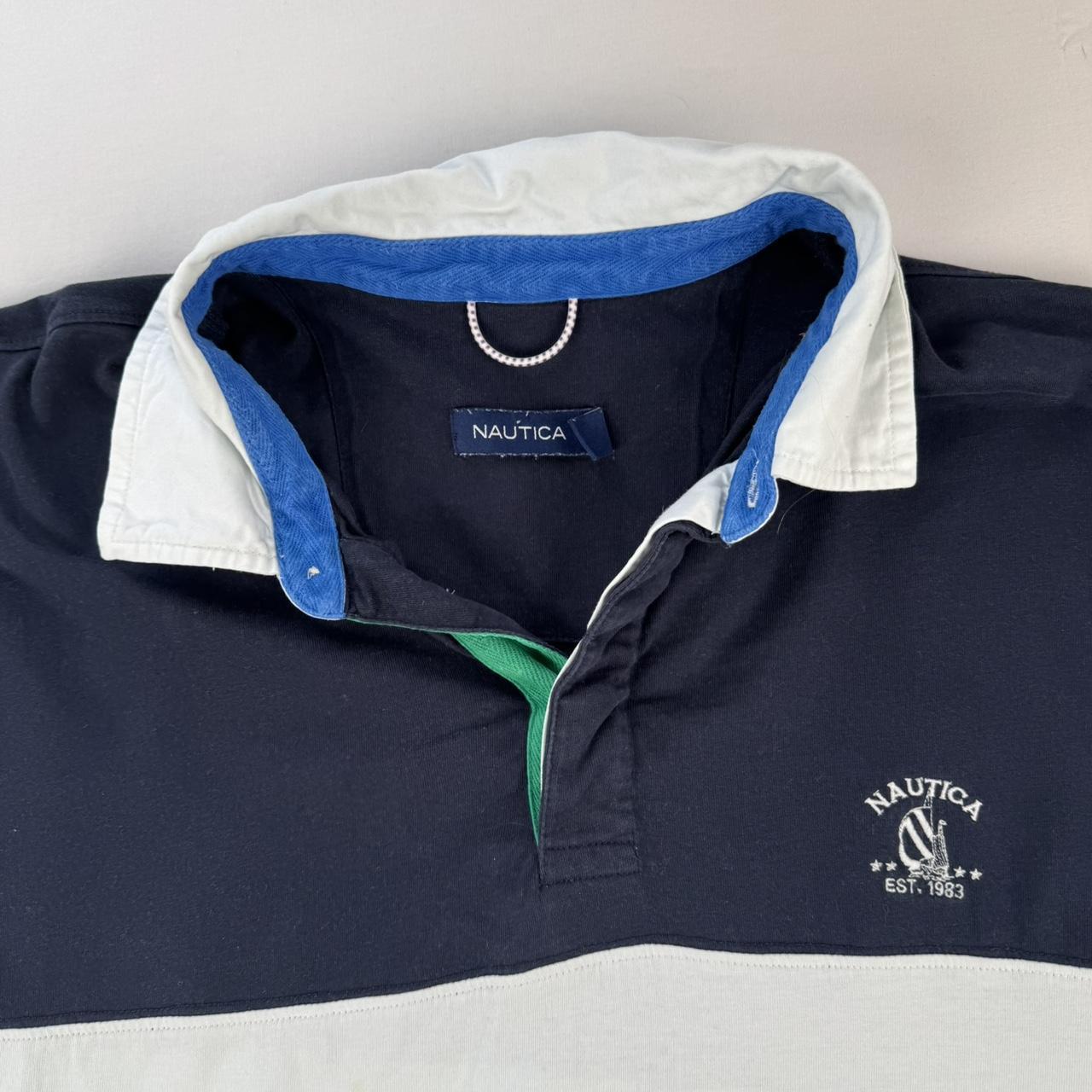 Nautica Short Sleeve Striped Rugby Polo XXL