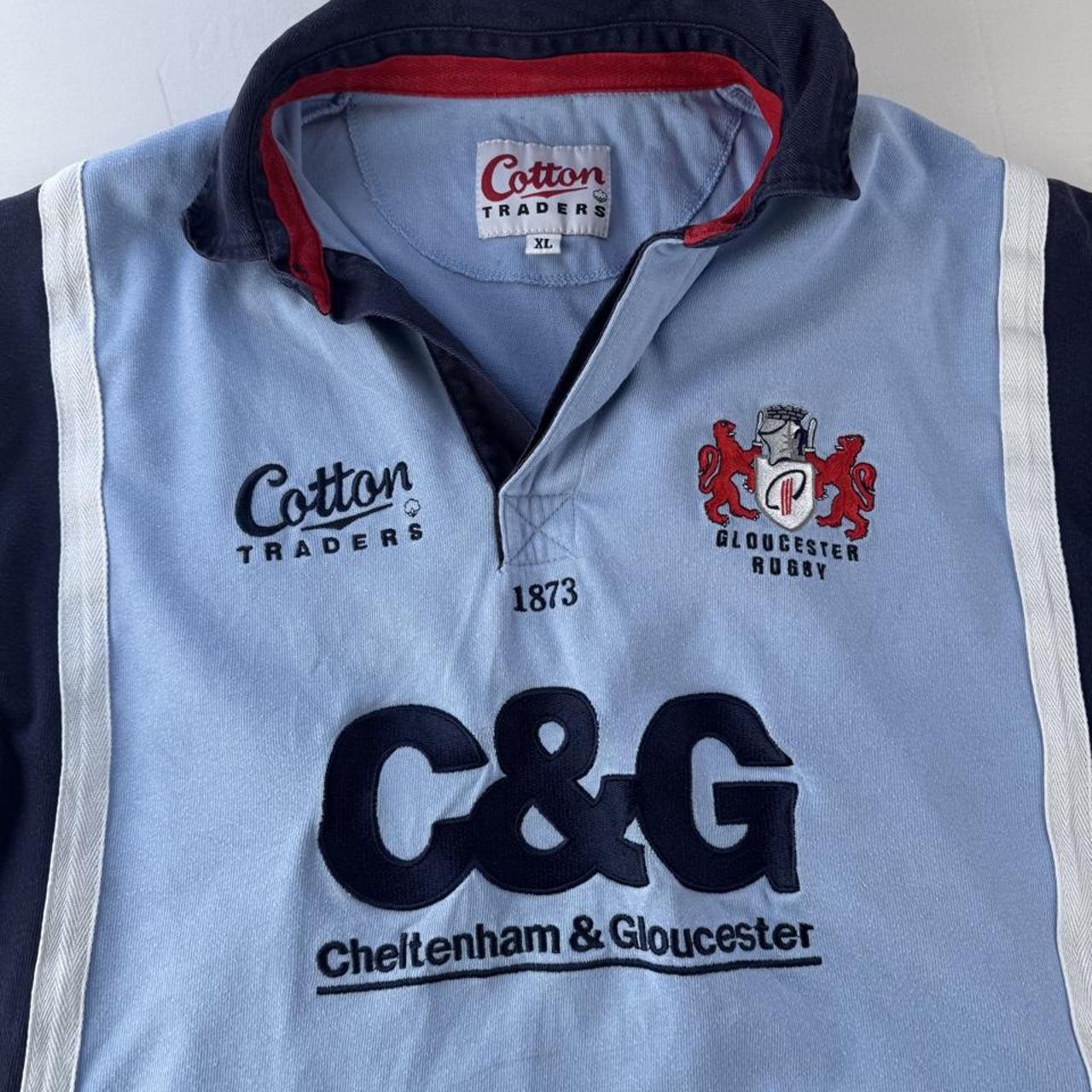 Rare Early 2000s Cotton Traders Gloucester Rugby Alternative Rugby Polo XL