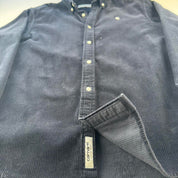 Navy Carhartt WIP Long Sleeve Madison Corduroy Button Down Shirt L