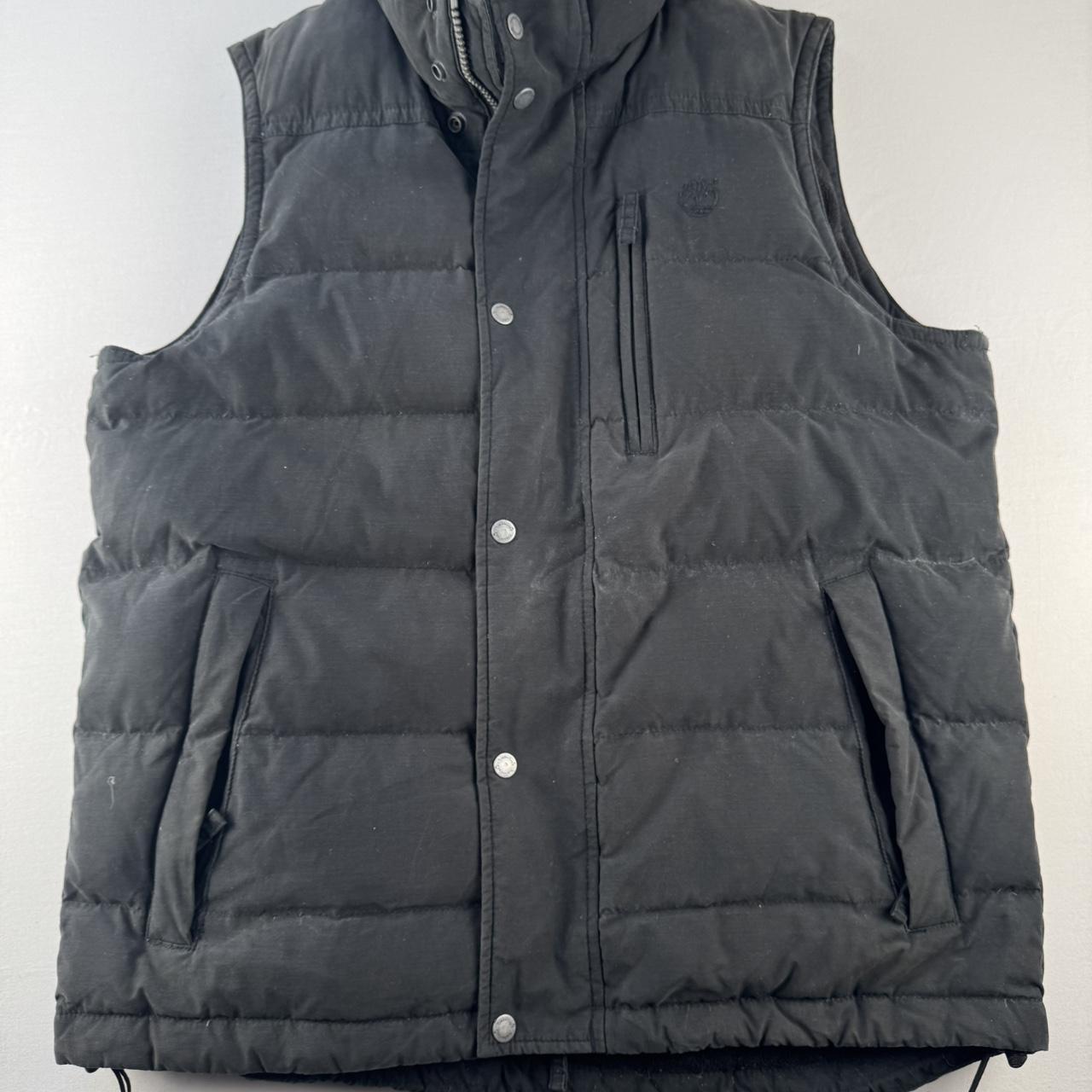 Black Fleece Lined Timberland Puffer Gilet L