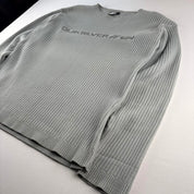 Light Blue Womens Ribbed 1990s Quiksilver Knitwear L