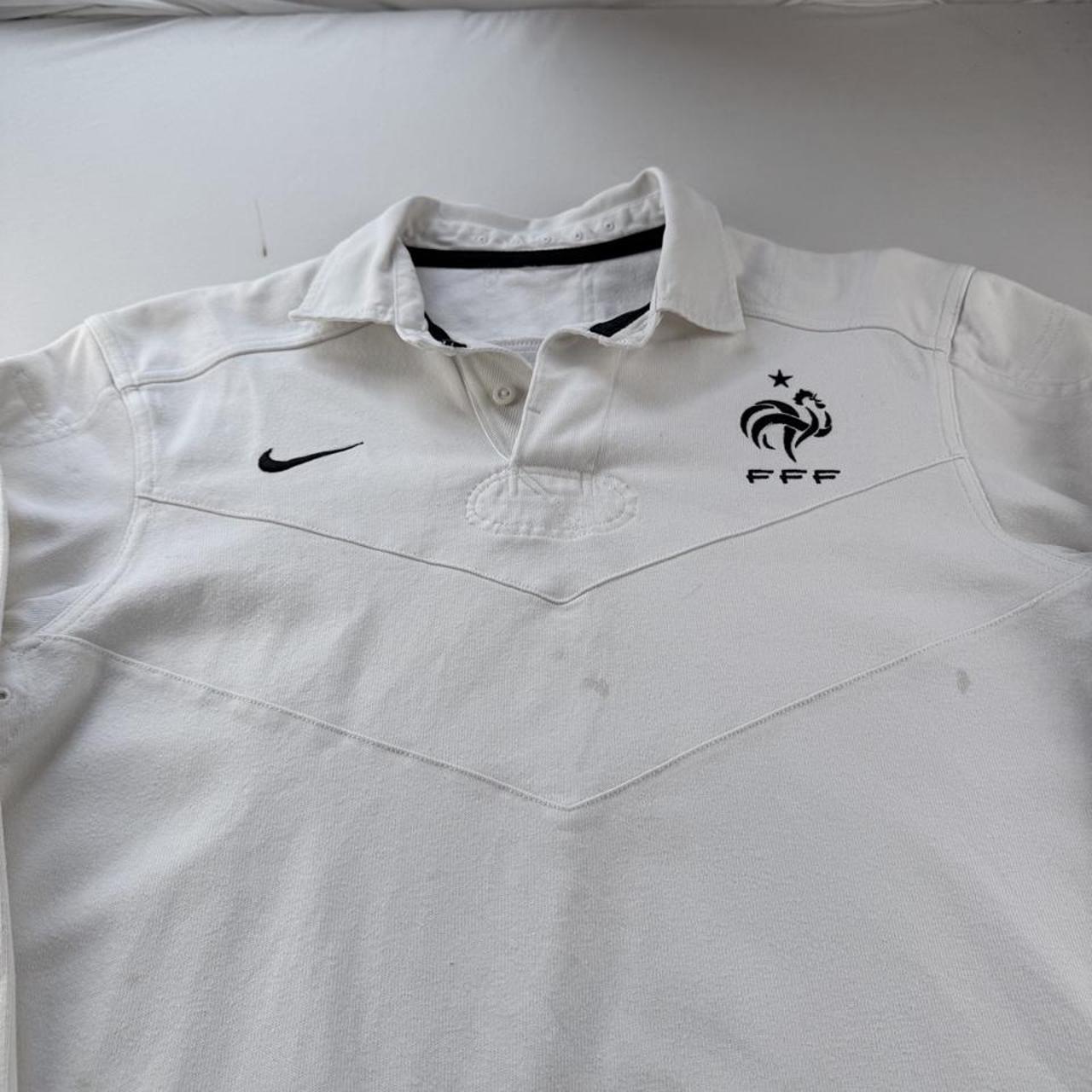France Football National Team Embroidered Rugby Polo Shirt M