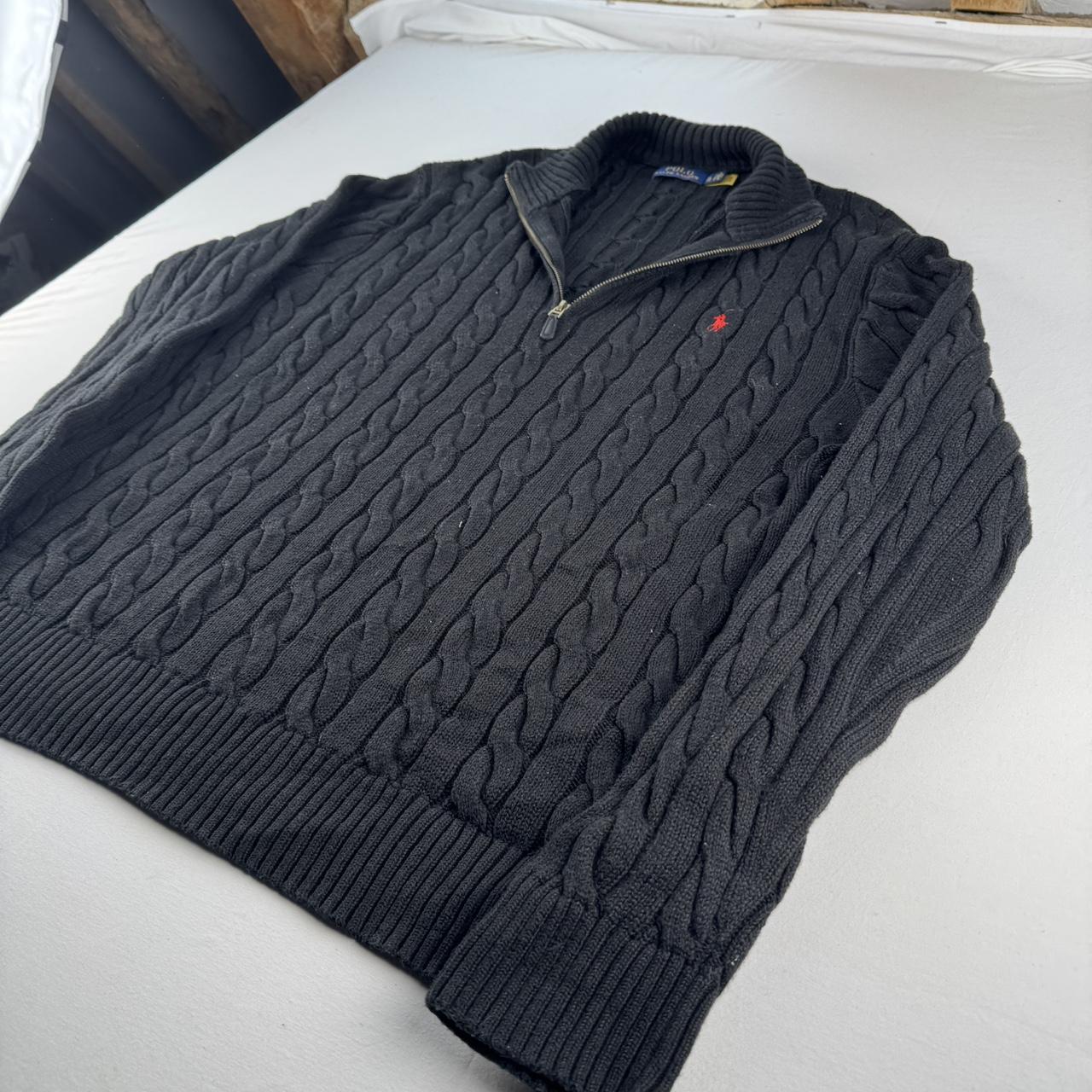 Polo Ralph Lauren Quarter Zip Cable Knit Jumper XL