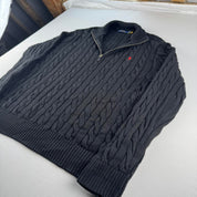 Polo Ralph Lauren Quarter Zip Cable Knit Jumper XL