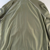 Mid 2000s Nike Embroidered Khaki Pinstripe Track Jacket XL