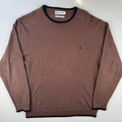 Yves Saint Laurent Crewneck Knit Sweater in Brown Size L