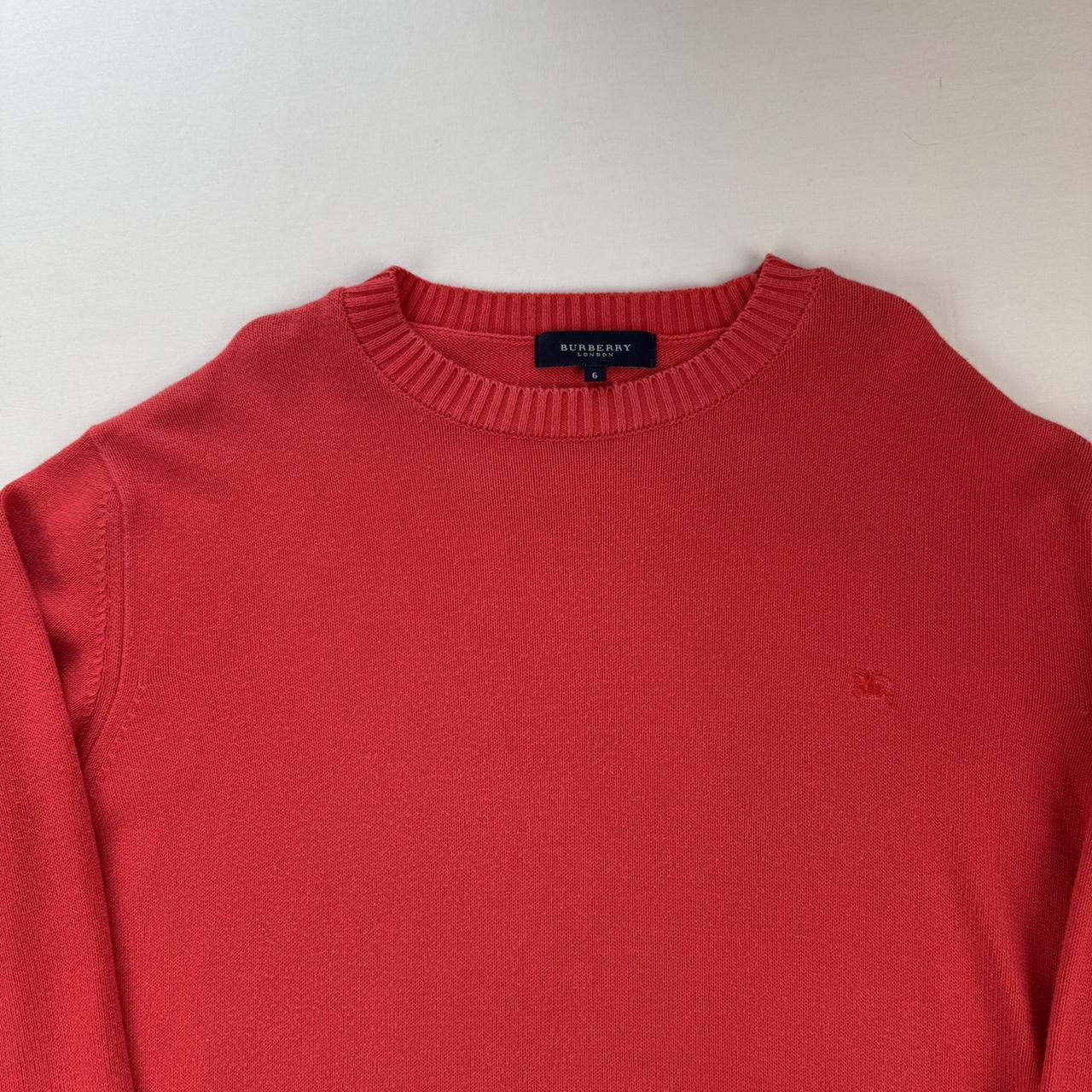 Early 2000s Cotton Burberry Embroidered Knitted Jumper M
