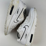 Nike Air Max 90s White Black UK8