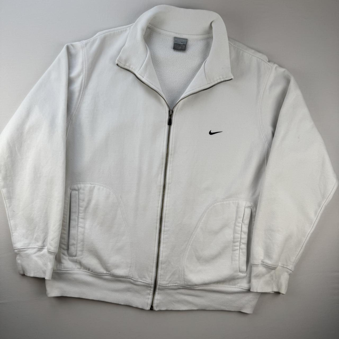 Early 2000s Nike Embroidered Swoosh Cotton Track Jacket XL