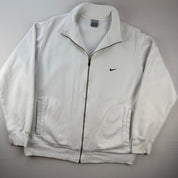 Early 2000s Nike Embroidered Swoosh Cotton Track Jacket XL