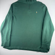 Polo Ralph Lauren Green Quarter Zip Pima Cotton Jumper XL