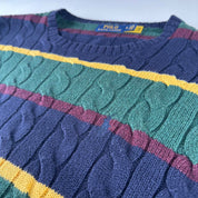 Polo Ralph Lauren Striped Cable Knit Jumper