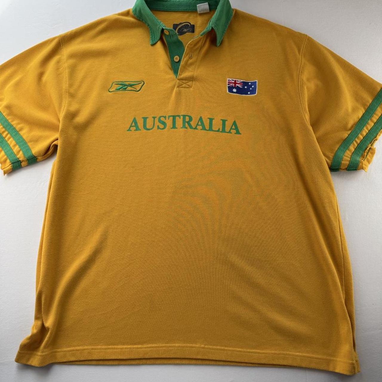 Early 2000s Australia Rugby Reebok Rugby Polo Shirt XL