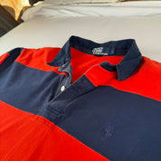 Polo Ralph Lauren Striped Embroidered Pony Rugby Polo Shirt L