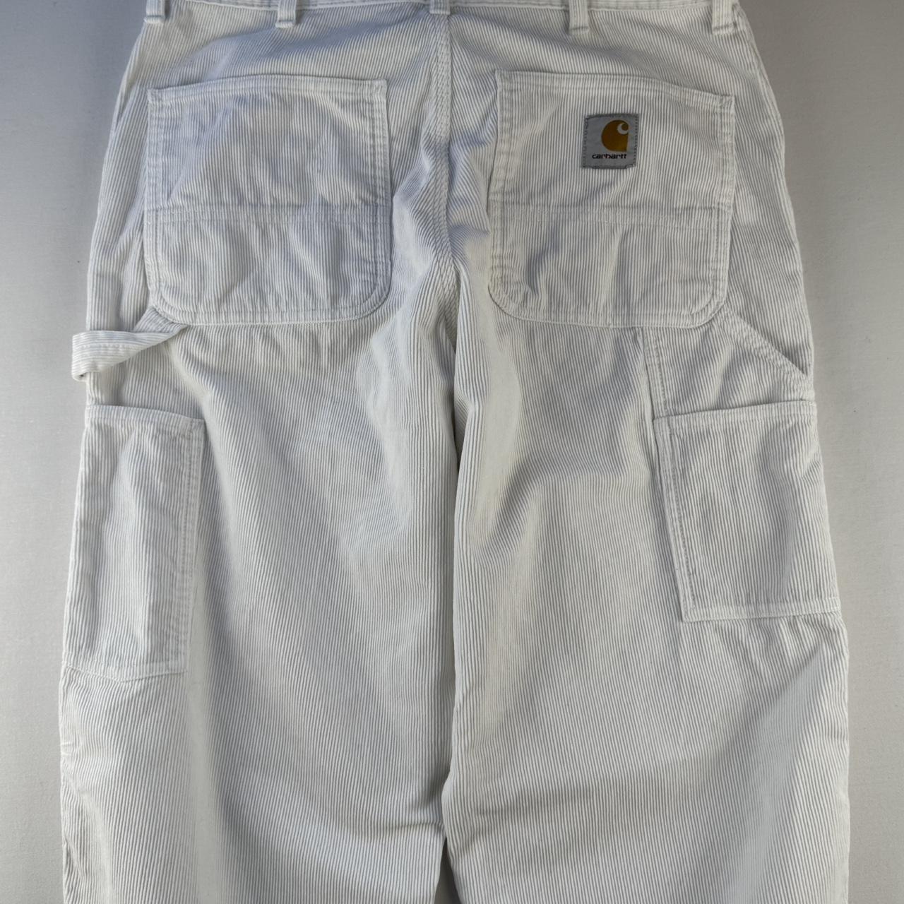 Carhartt WIP Corduroy Single Knee White Trousers 32W 32L