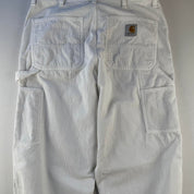 Carhartt WIP Corduroy Single Knee White Trousers 32W 32L