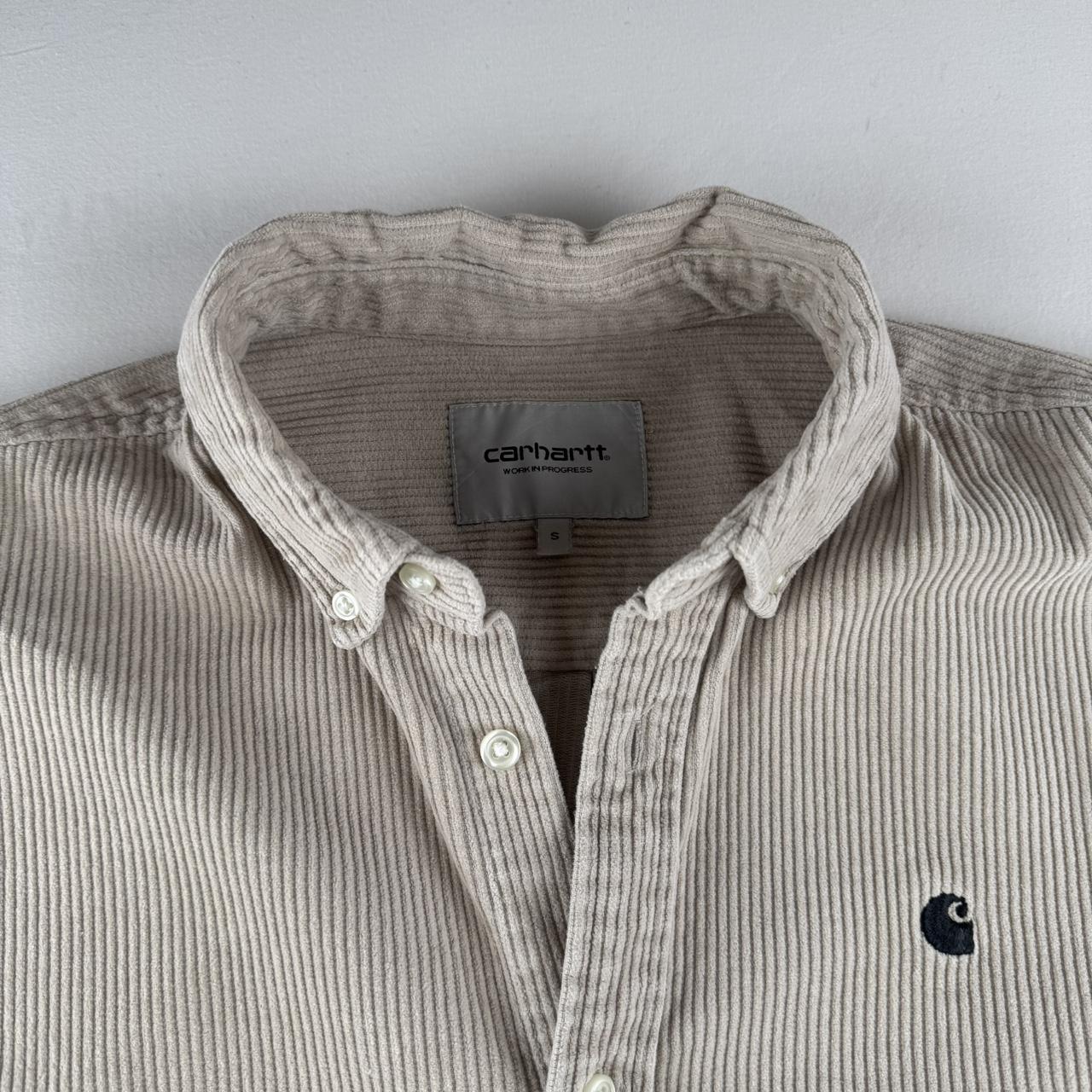 Carhartt WIP Embroidered Logo Button Down Corduroy Shirt S