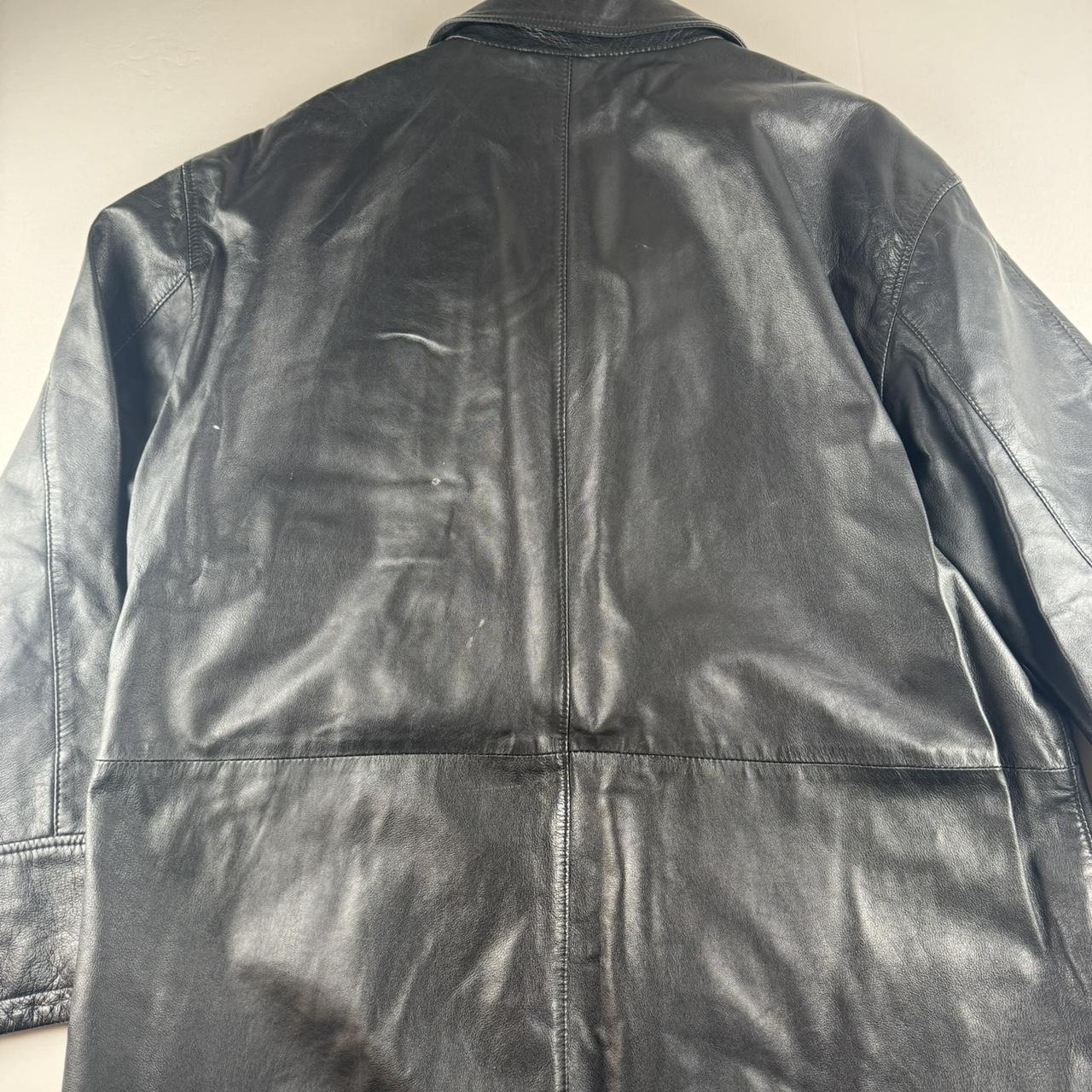 Early 2000s Burberry Leather Mac Jacket 54 (L/XL)